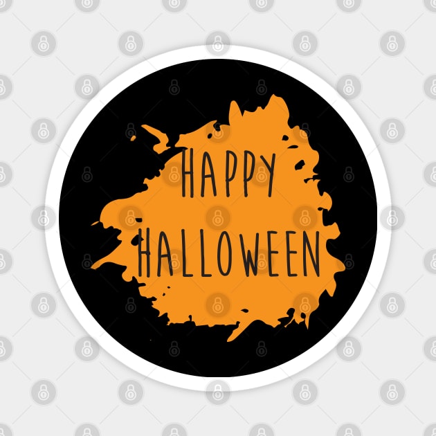 Happy Orange Halloween Magnet by MonkeyBusiness